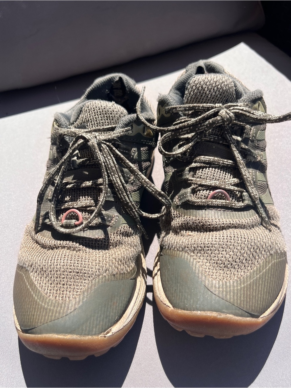 Merrell Women’s Trail Running Hiking Shoes Vibram Sole Gray Green US 6.5 EU 37